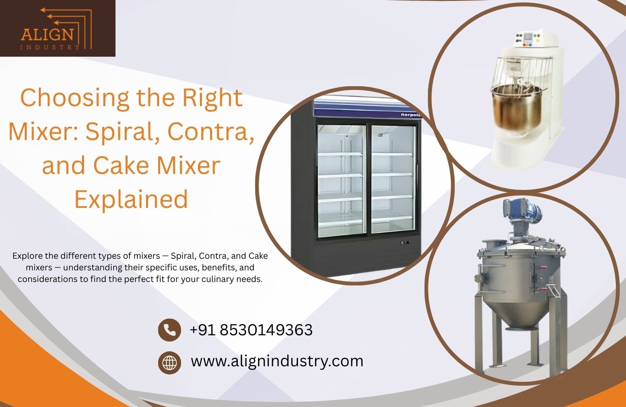 Choosing the Right Mixer: Spiral, Contra, and Cake Mixer Explained